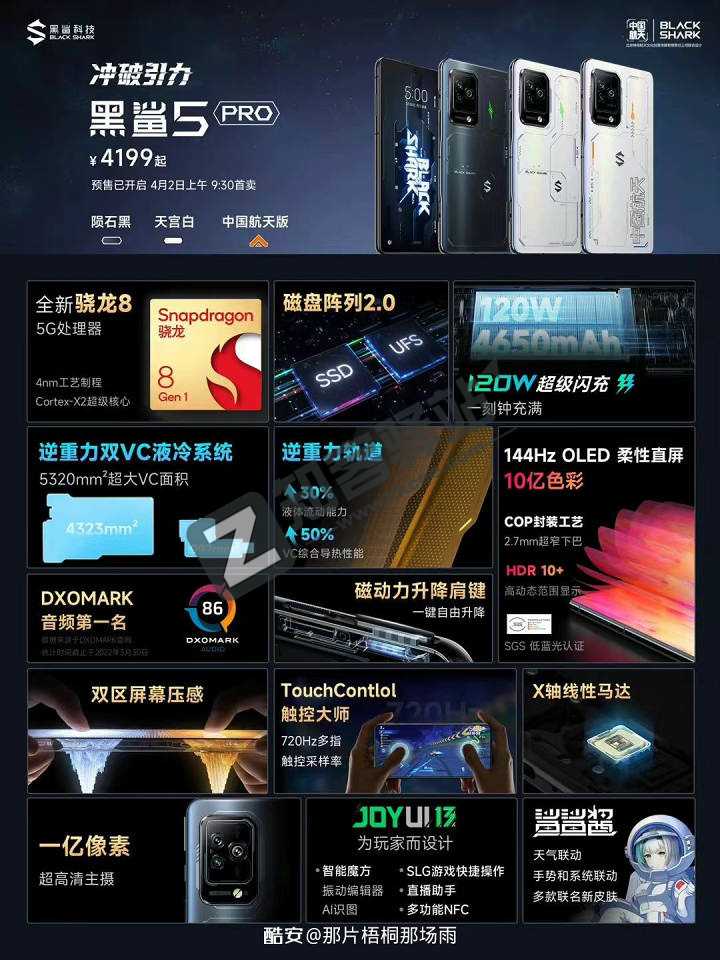 黑鲨游戏手机5系列发布：2799元起-5
