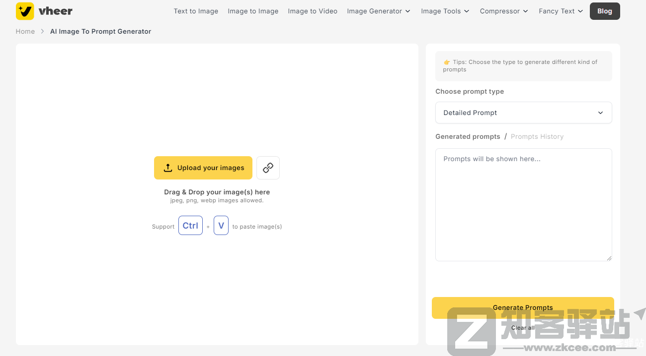 Vheer图片转提示词