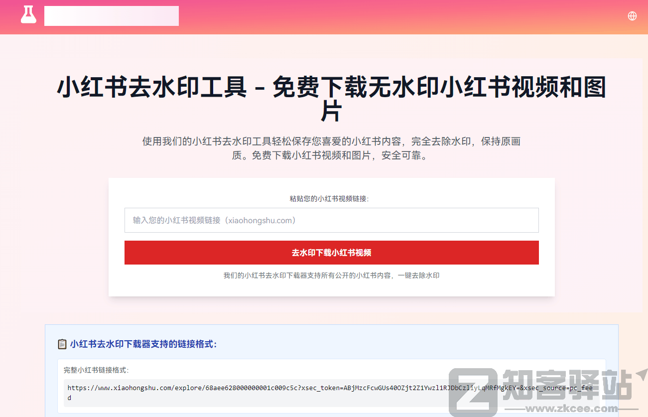 小红书去水印下载器