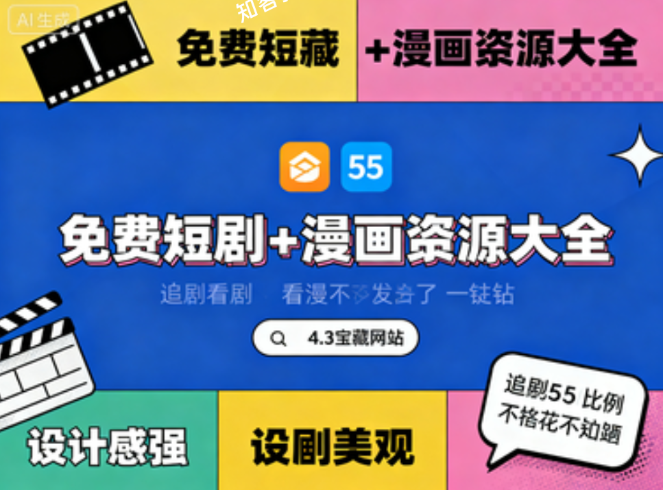 【免费短剧+漫画资源大全】55个宝藏网站合集，追剧看漫不花一分钱！