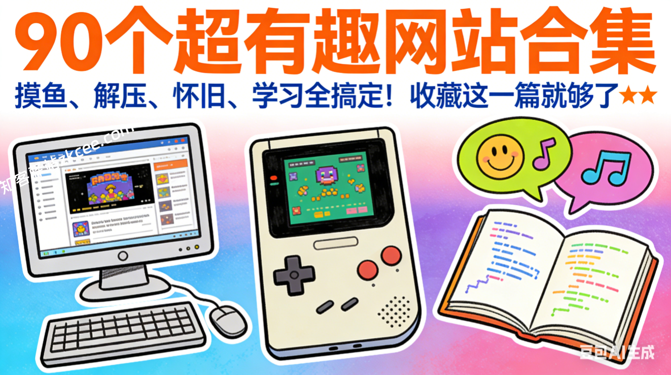 【90个超有趣网站合集】摸鱼、解压、怀旧、学习全搞定！收藏这一篇就够了✨