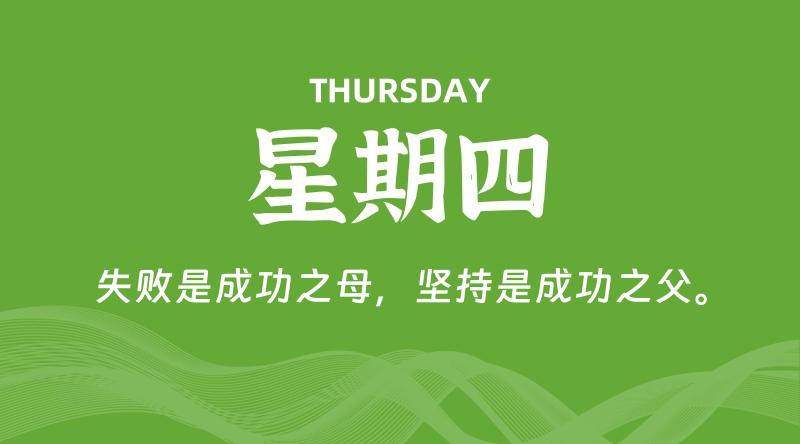 08月01日,星期四, 每天60秒读懂全世界!