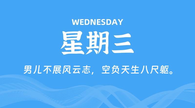 08月27日,星期三, 每天60秒读懂全世界!