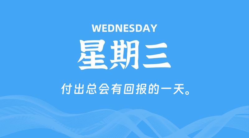 07月15日，星期三, 每天60秒读懂全世界！