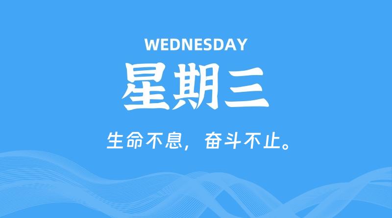 07月22日,星期三, 每天60秒读懂全世界!