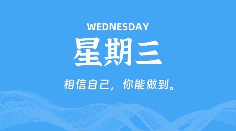 07月29日,星期三, 每天60秒读懂全世界!