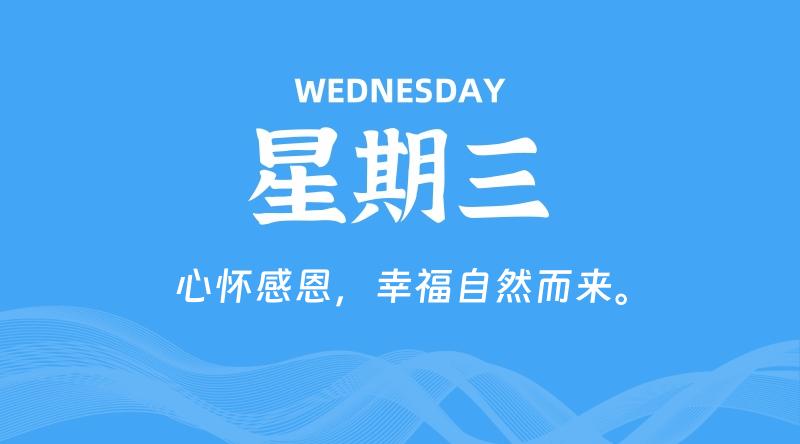 08月05日，星期三, 每天60秒读懂全世界！