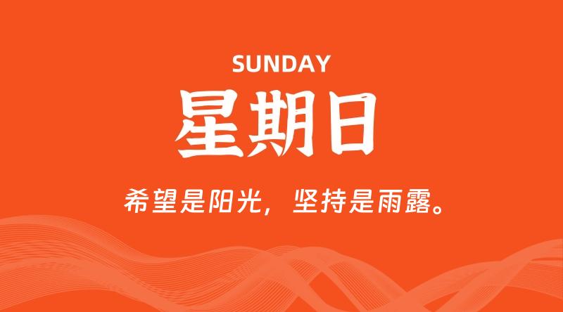 08月09日，星期日, 每天60秒读懂全世界！