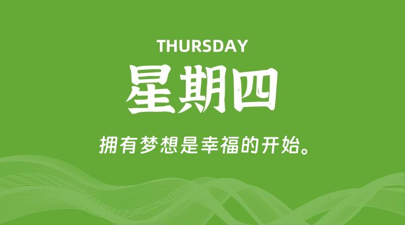 08月13日，星期四, 每天60秒读懂全世界！