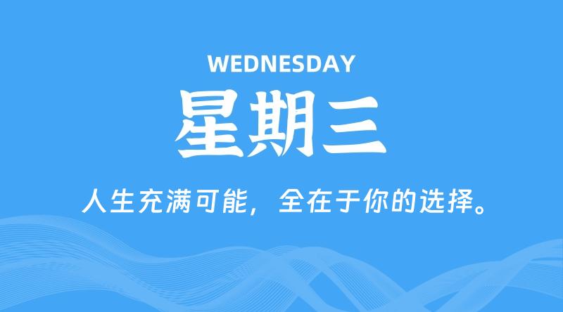 08月19日，星期三, 每天60秒读懂全世界！