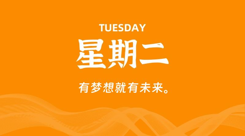 08月25日，星期二, 每天60秒读懂全世界！