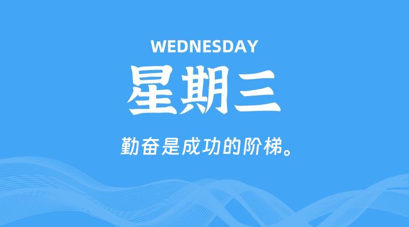 09月02日，星期三, 每天60秒读懂全世界！