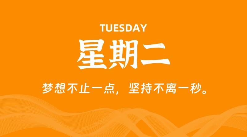 09月08日，星期二, 每天60秒读懂全世界！