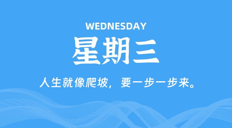 09月09日，星期三, 每天60秒读懂全世界！